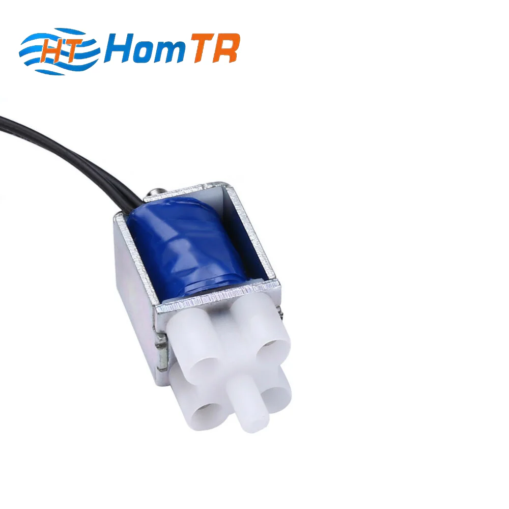 HomTR Micro Solenoid Valve 2 Position 3 Way Vent Exhaust for Air Pump DC 5V 6V Electric Solenoid Valve
