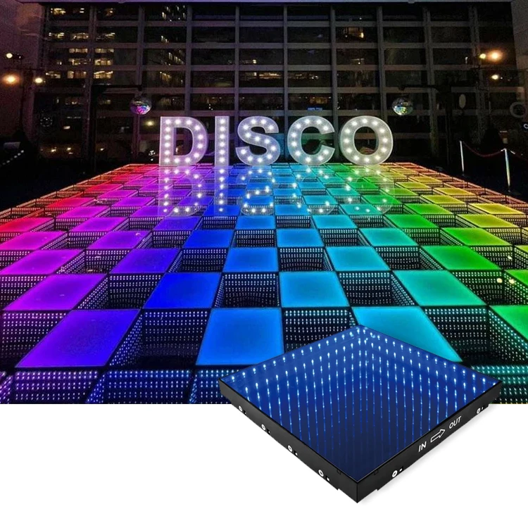 Twinklight Party nclub DJ Disco даже Свадебная сценическая напольная 3D закаленная стеклянная светодиодная танцевальная панель