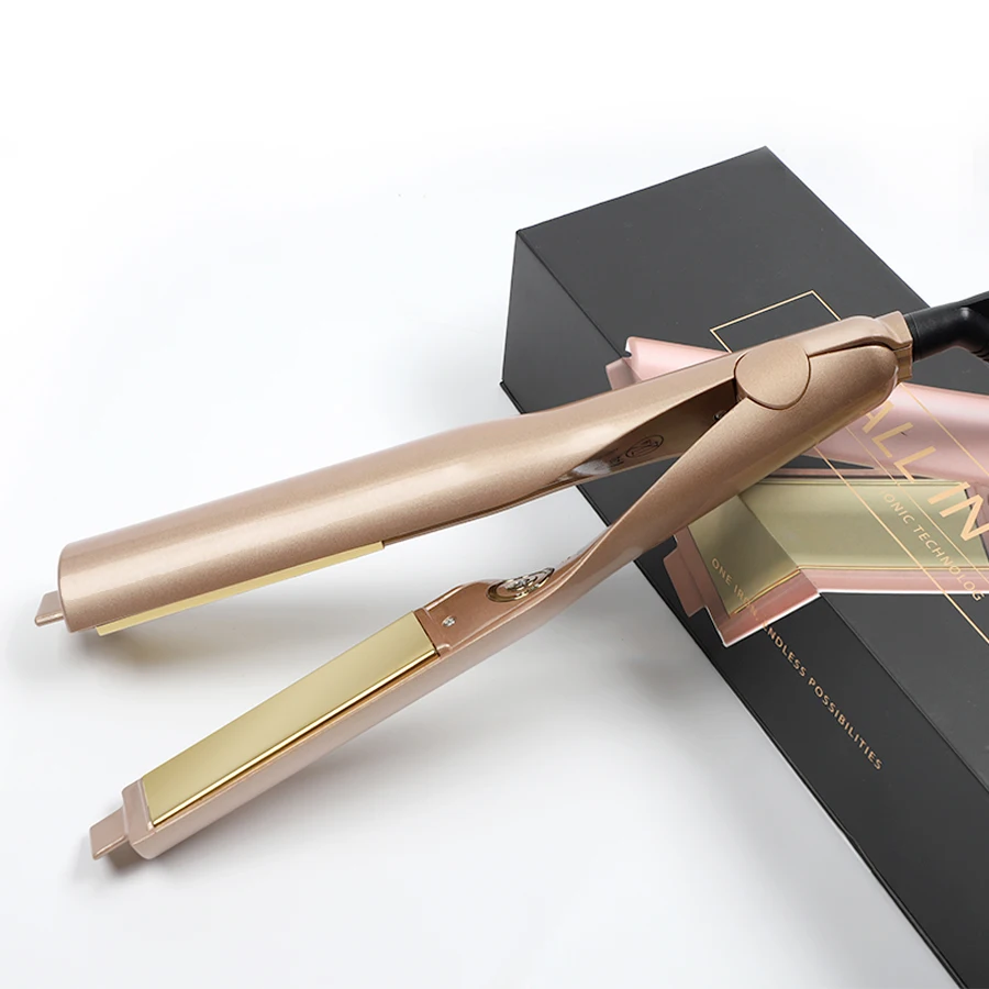 high quality flat irons hair curly iron 2 in 1 Titanium Anion hair straightener manufacturer curling wand Iron travel machine