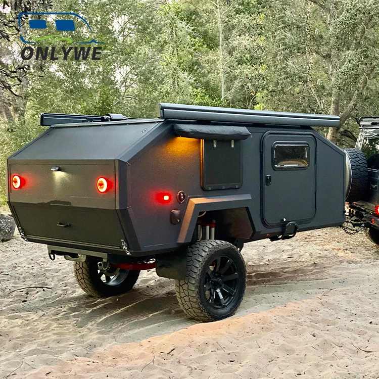  ONLYWE Австралийский мобильный airstream алюминиевый кемперный трейлер для путешествий Кемпинговый