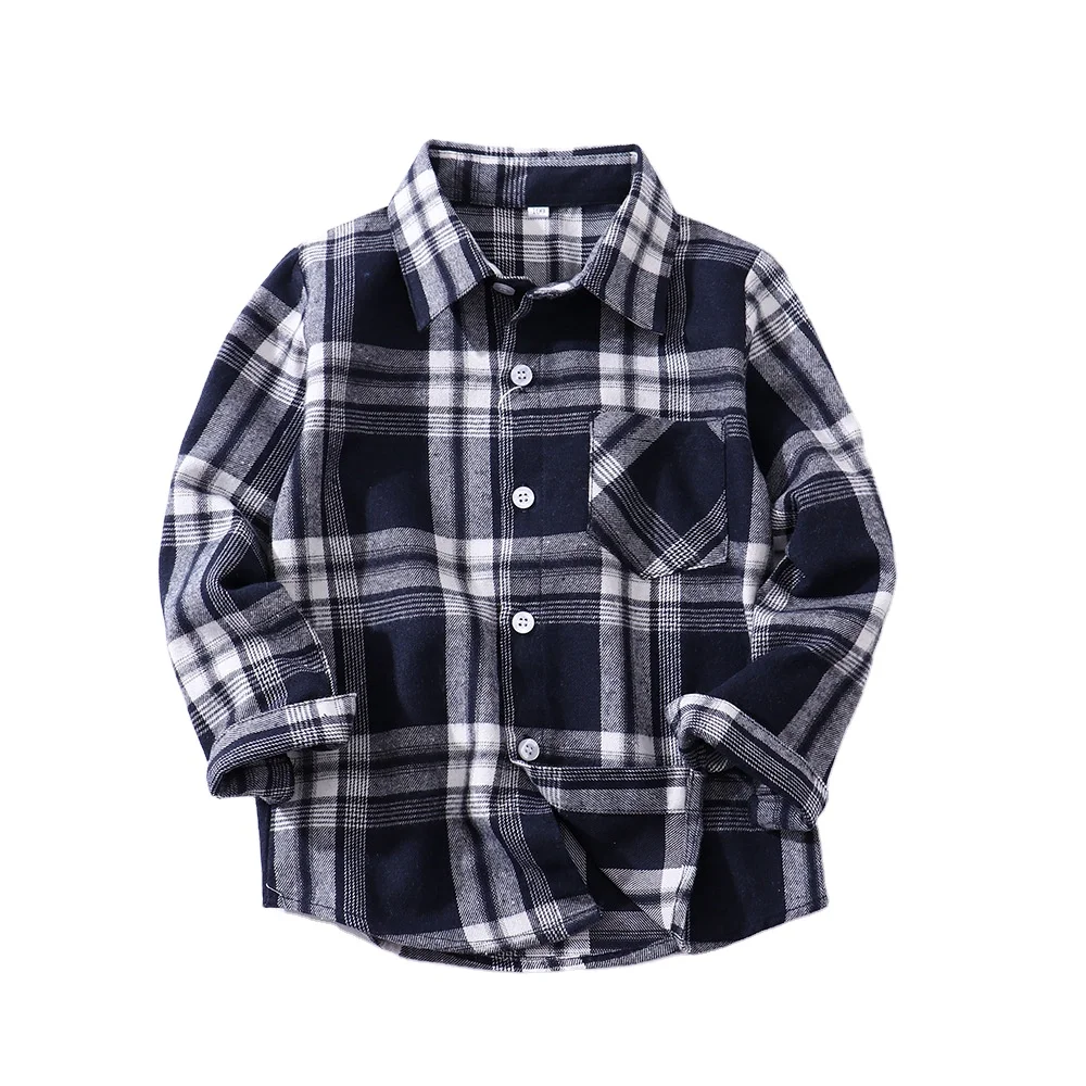 WEN Boys shirts for Girls Plaid child Shirts kids school Blouse red tops clothes Kids Children plaid 12 years