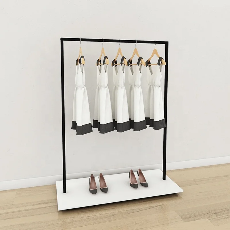 Boutique Clothing Shop Design Steel Garment Rack Clothes Display Stand for Shop