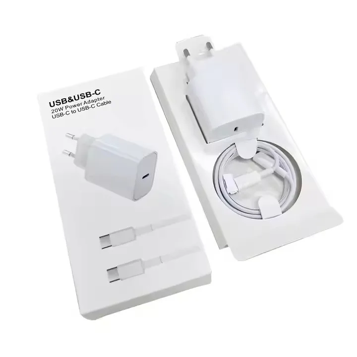 Оптовая продажа PD 20 Вт USB-C адаптер для iPhone 16 15 14 13 12 11 зарядное устройство US EU UK Type C QC 3 0 Быстрая зарядка