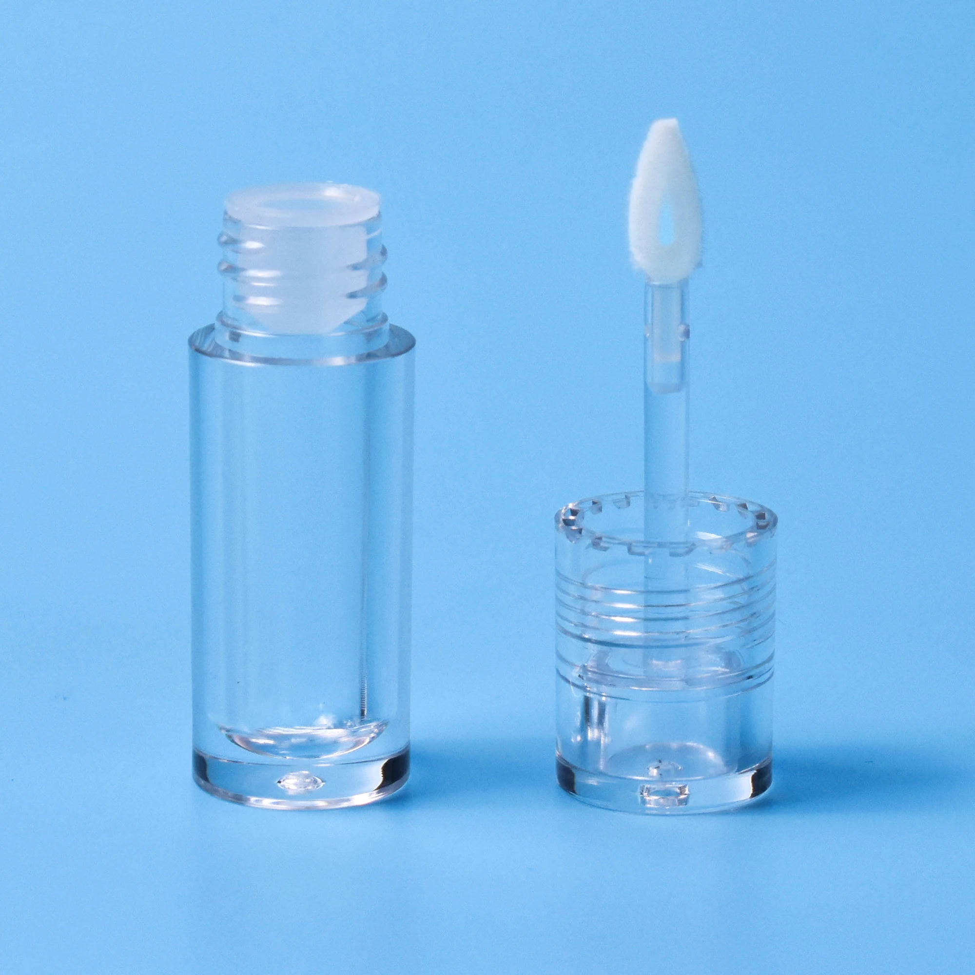 Hot Sell Fully Transparent Empty Tube Lip Gloss Packaging Tubes Oil Custom Logo Lipgloss and