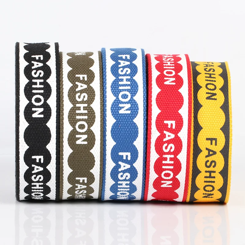 Custom Cotton  Strap  Thick Woven Cotton Ribbon Webbing For Bag  Handle