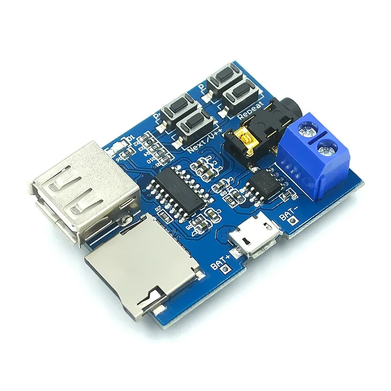 mp3 lossless decoding board MP3 decoder module TF card U disk decoding player DIY comes with power amplifier 5V power supply