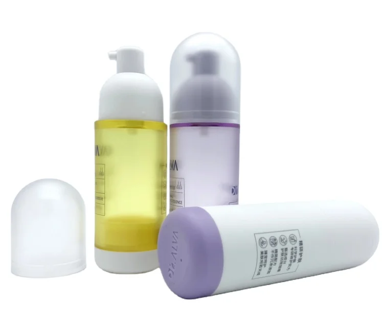 New Design Lotion Pump Airless Bottle Clear Airless Pump Bottle Packaging Screw Cap 15ml 30ml 50ml Matte round shape