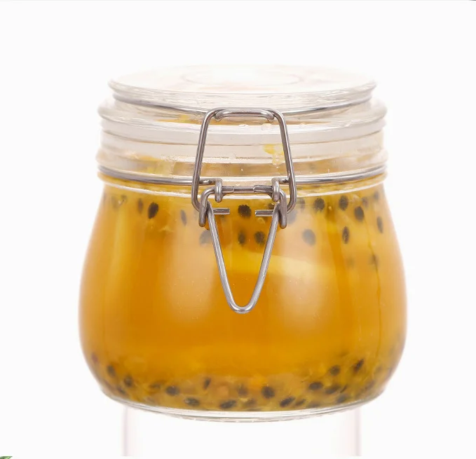 Glass sealed jar with lid jam jar enzyme bottle buckle transparent storage jar