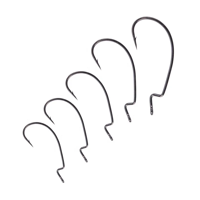 T-Bait Wholesale In Stock 4006 High-Carbon Steel Crank Hook High Quality Fish Hook Raw Lead Soft Bug Hook For Ocean Boat Fishing