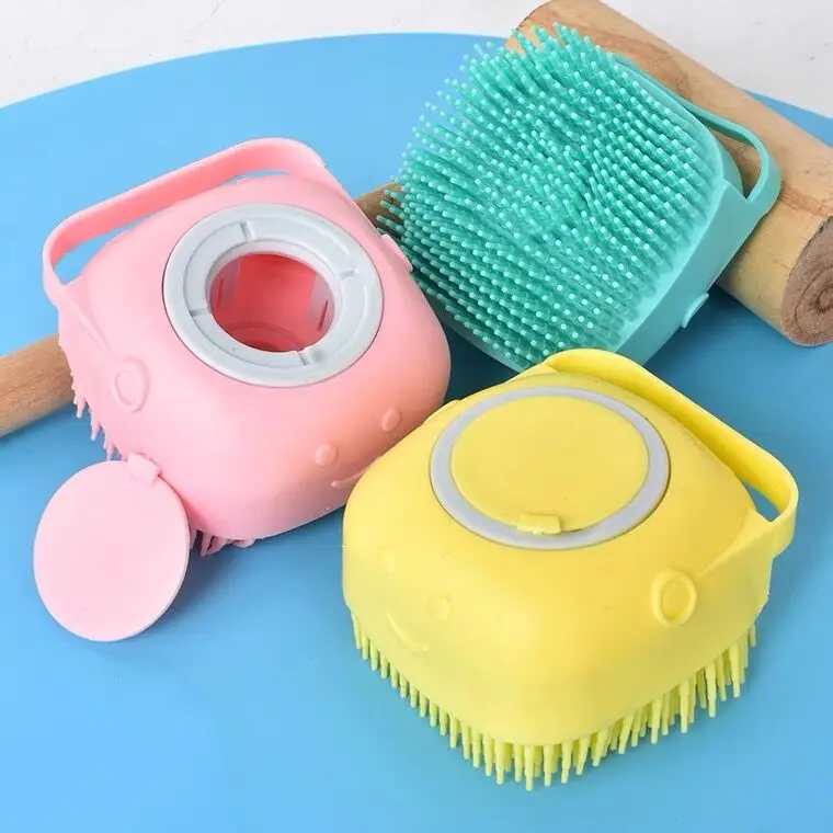Pet Bathing Tool Silicone soft Brush Portable Shower Massage Cleaning Washing dog bath brush