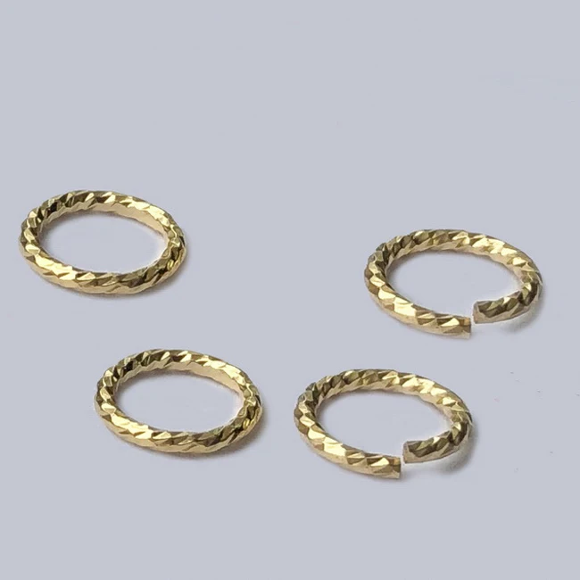 Wholesale high quality jewelry findings open rings sparkle 14k gold filled jump rings