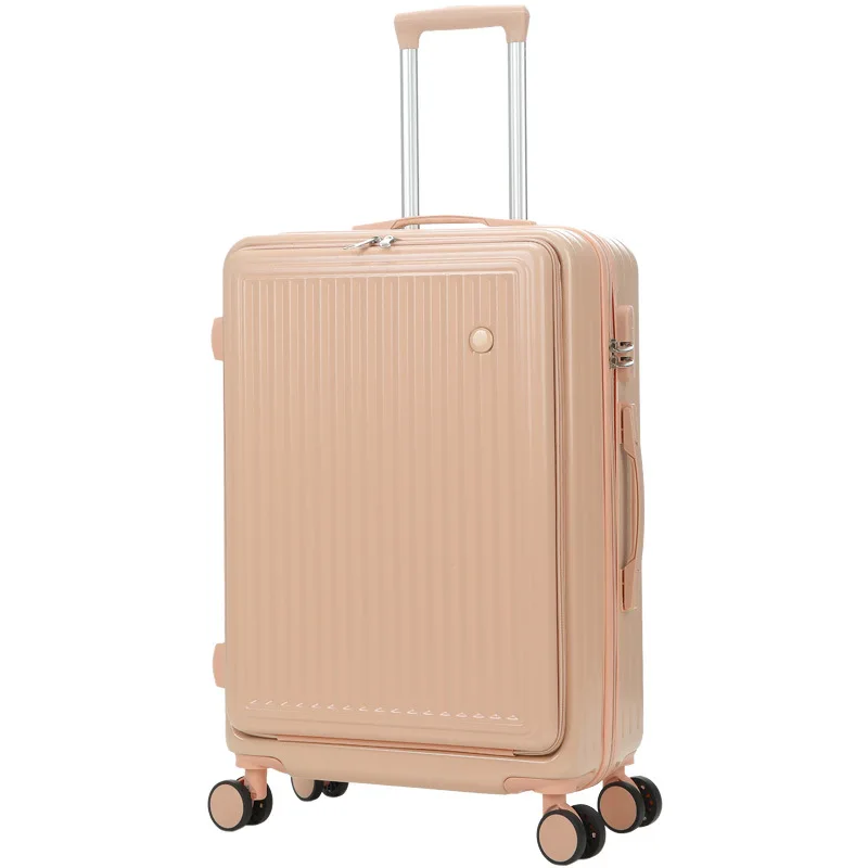 Hot Sale ABS Zipper Hard Case Bag PC Travel Trolley Luggage 20 Inch Lightweight Suitcase  Maletas New Front Opening Trolley Case
