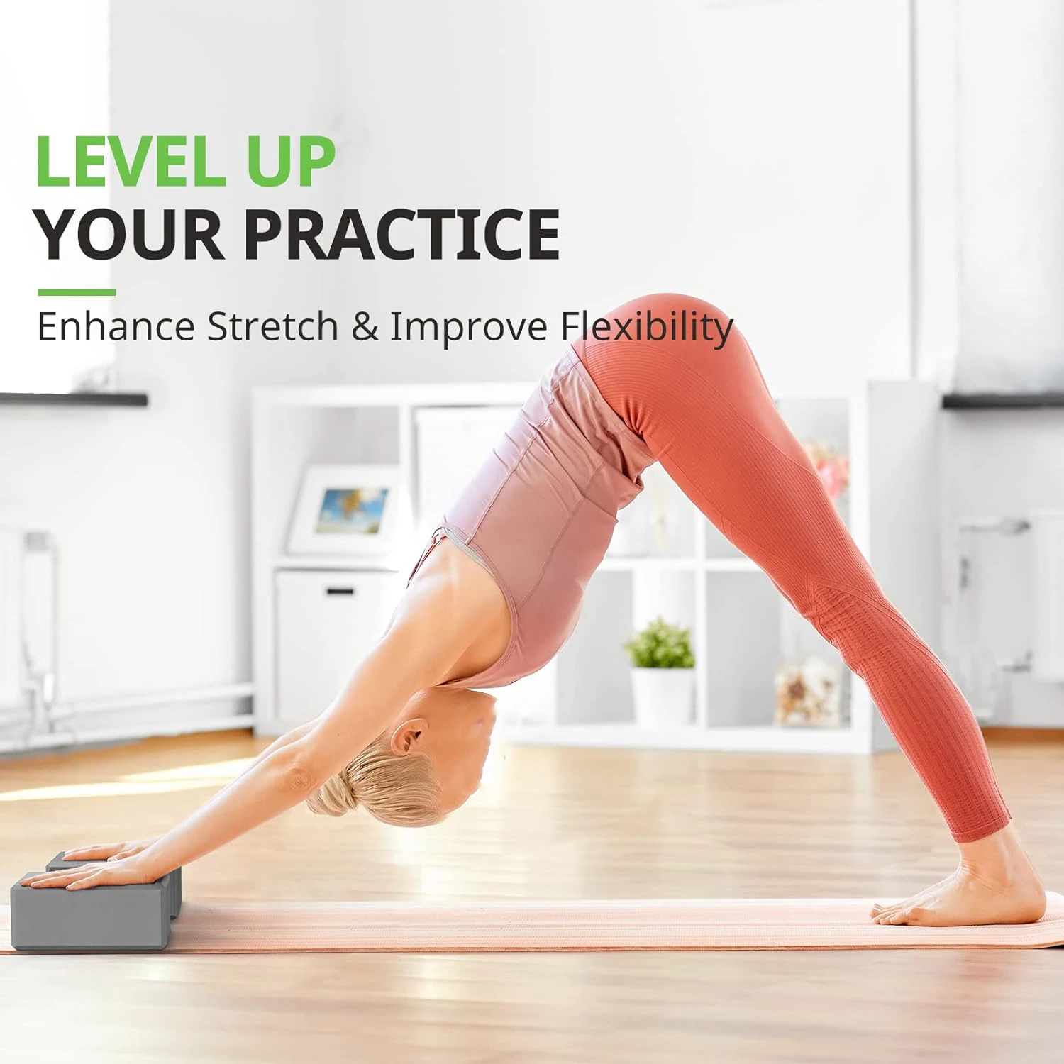 2024 Hot Sale Grey Yoga Blocks Soft Non-Slip Surface EVA Foam Supportive Lightweight Odor Resistant Yoga Essentials