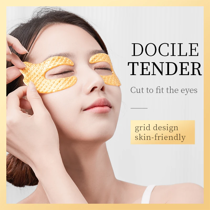 BIOAQUA OEM ODM Carrageenan Anti Crows Feet Moisturize Eye Pads Nicotinamide Whitening Anti Aging Gold Hydrogel Eye patch Mask