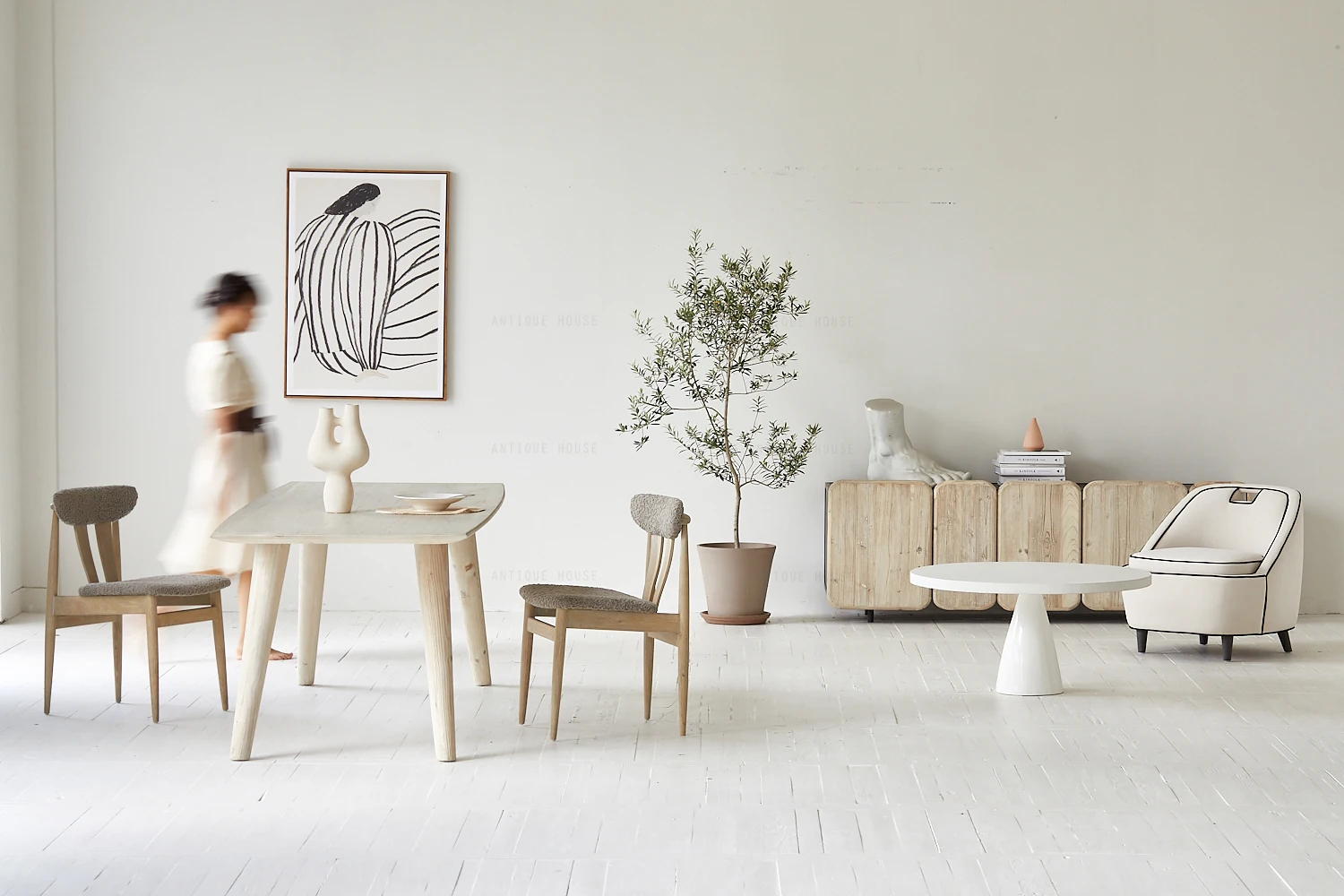 Nordic Furniture Antique Japandi Living Room Furniture Stand Cabinet Tv Cabinet Tv Stands Modern Accent Wood Cabinets