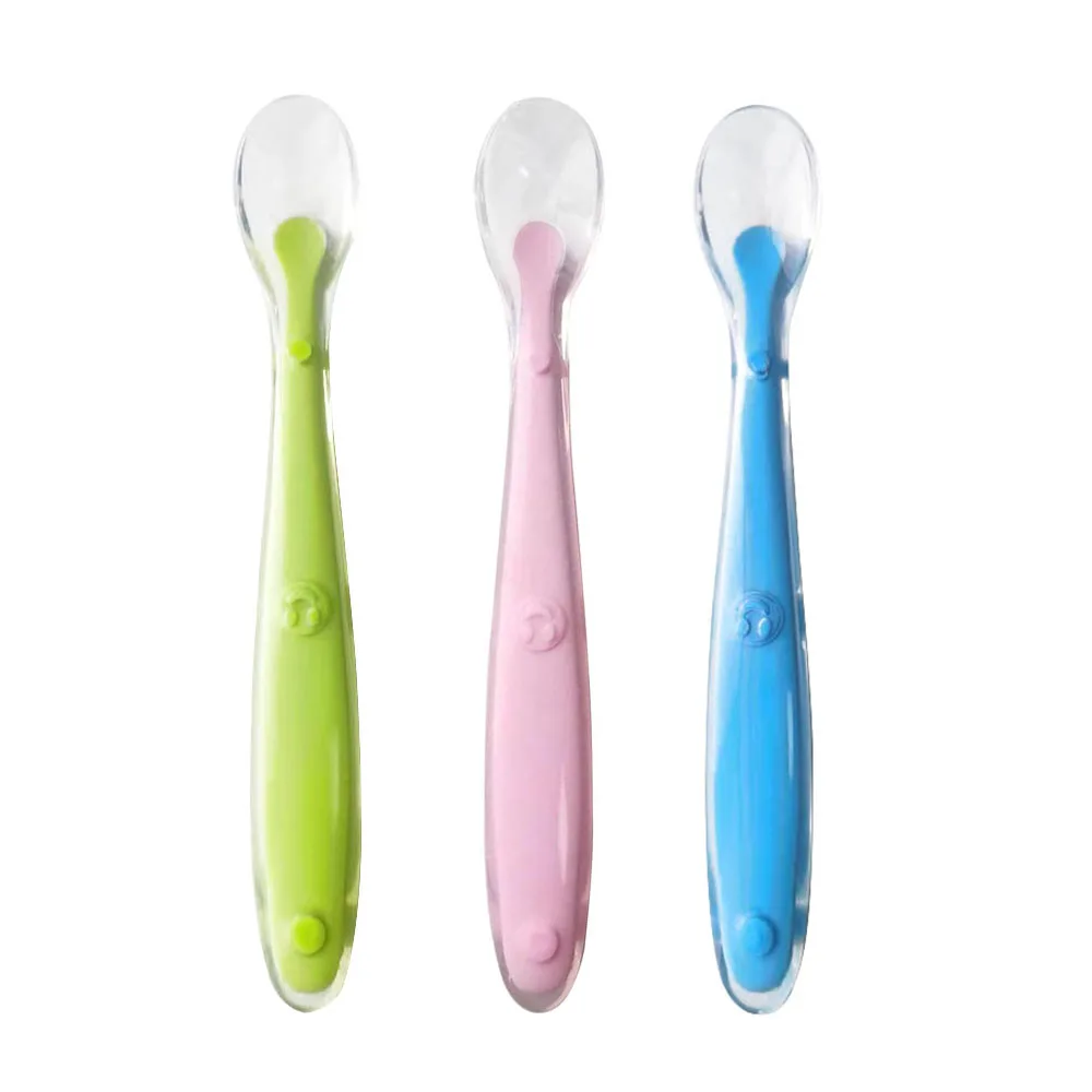 Safety Baby Feeding Spoon Soft Food Grade Silicone Spoon