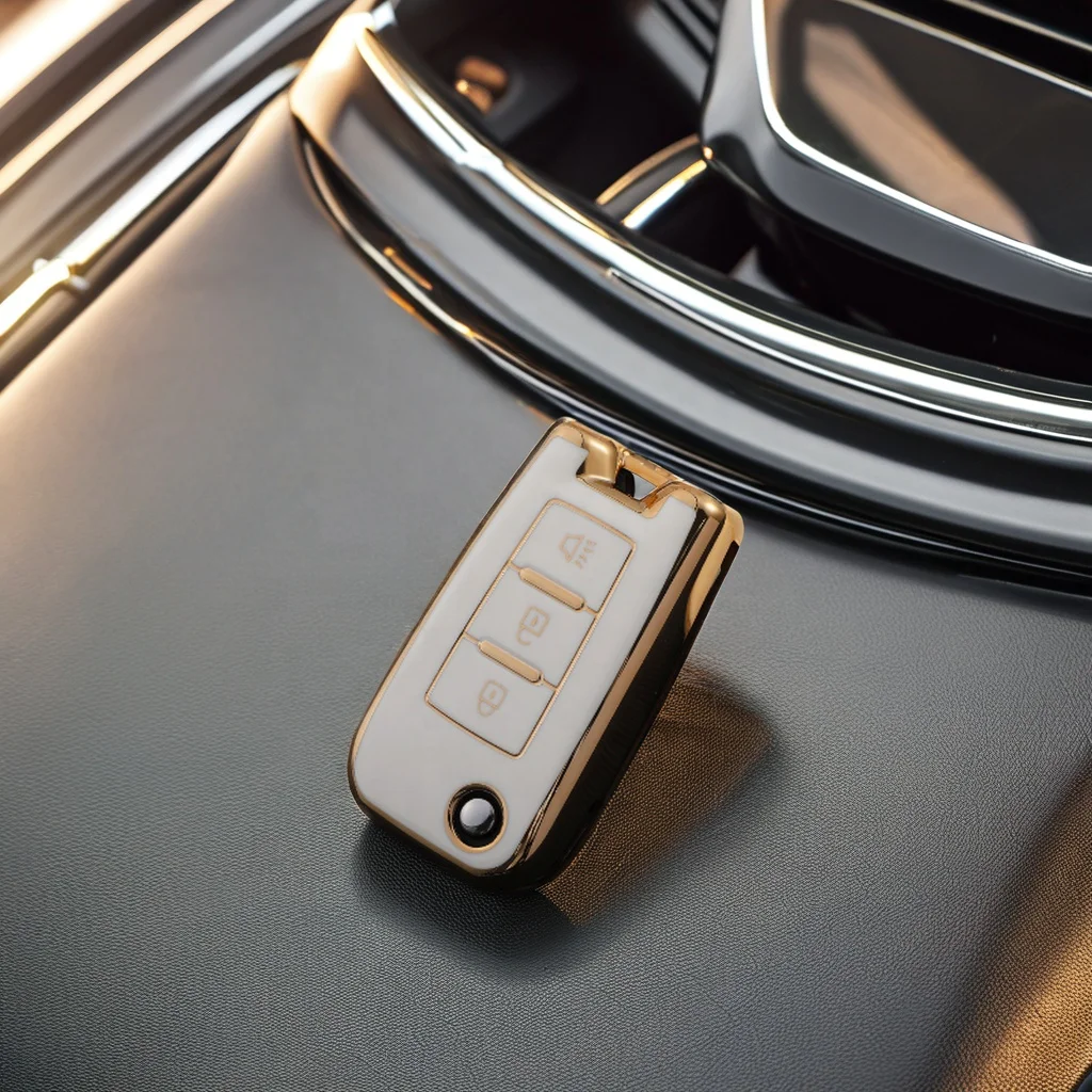 Soft TPU Luxury Design Key Fob Cover for VW Volkswan Full Protection Key Case Cover for Models Jetta Beetle Tiguan Passat Golf