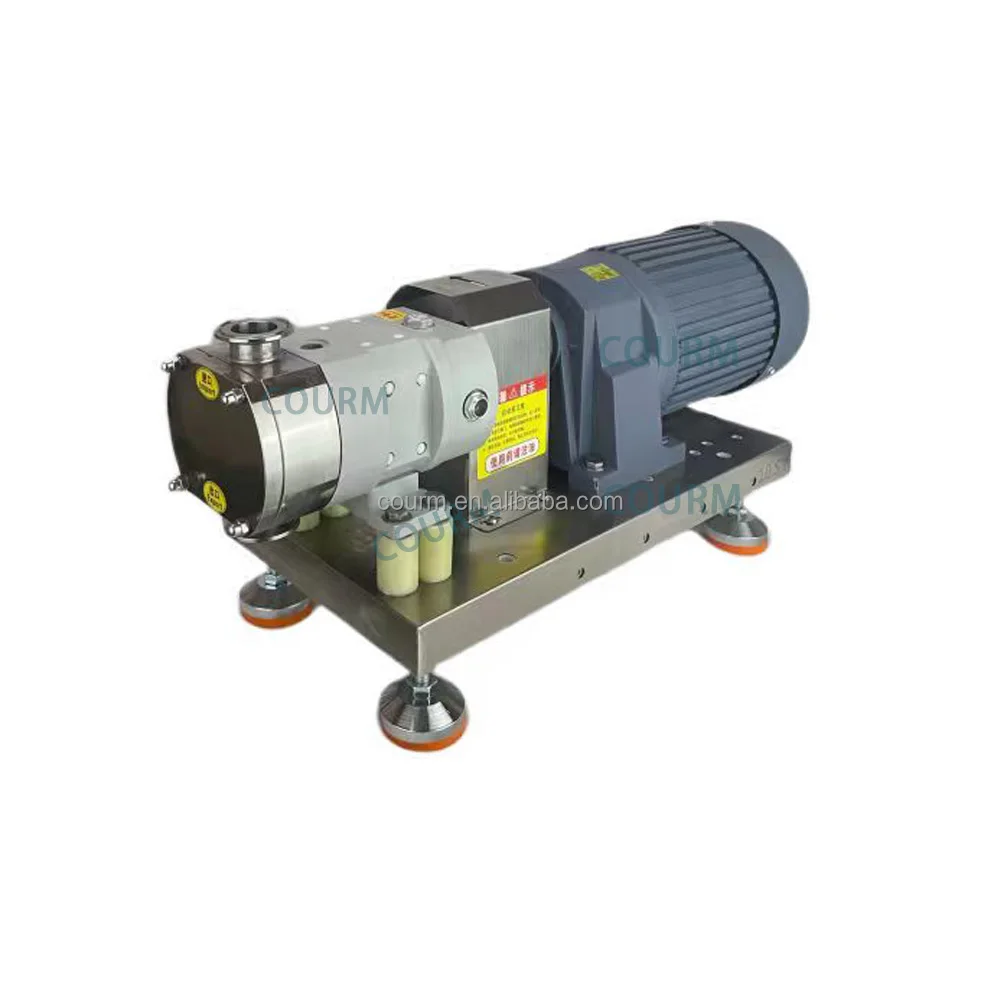 High Pressure Stainless Lobe Pump Gear Pump for Various High Viscosity Big Particles Transfer Pump Applications Filling Machine