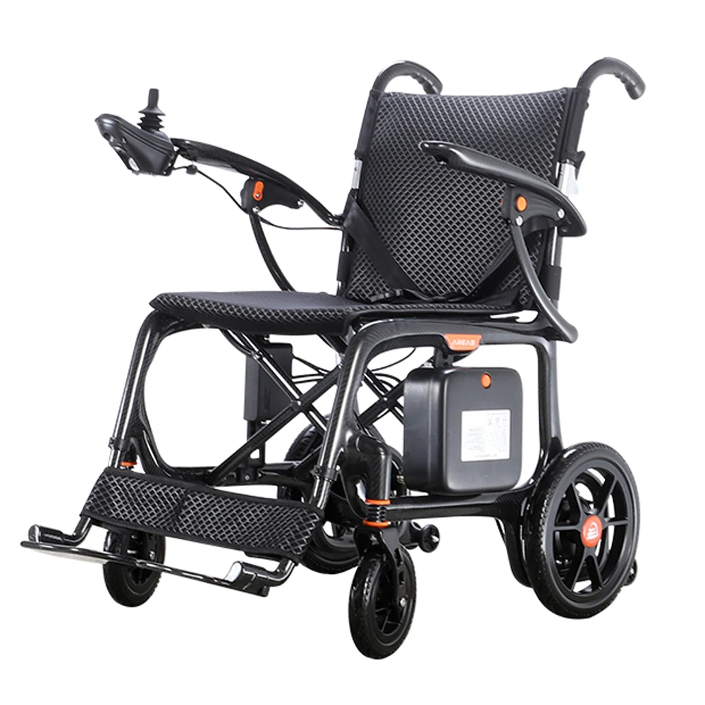 2023 Hot Sales Luxury Travel Power Foldable ultraweight Lithium Battery  Folding Carbon Fiber Electric Wheelchair