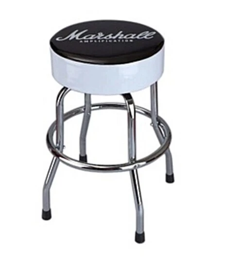 Garage Shop Stool with Padded Seat and Steel Chromed Legs in bar and Counter Height
