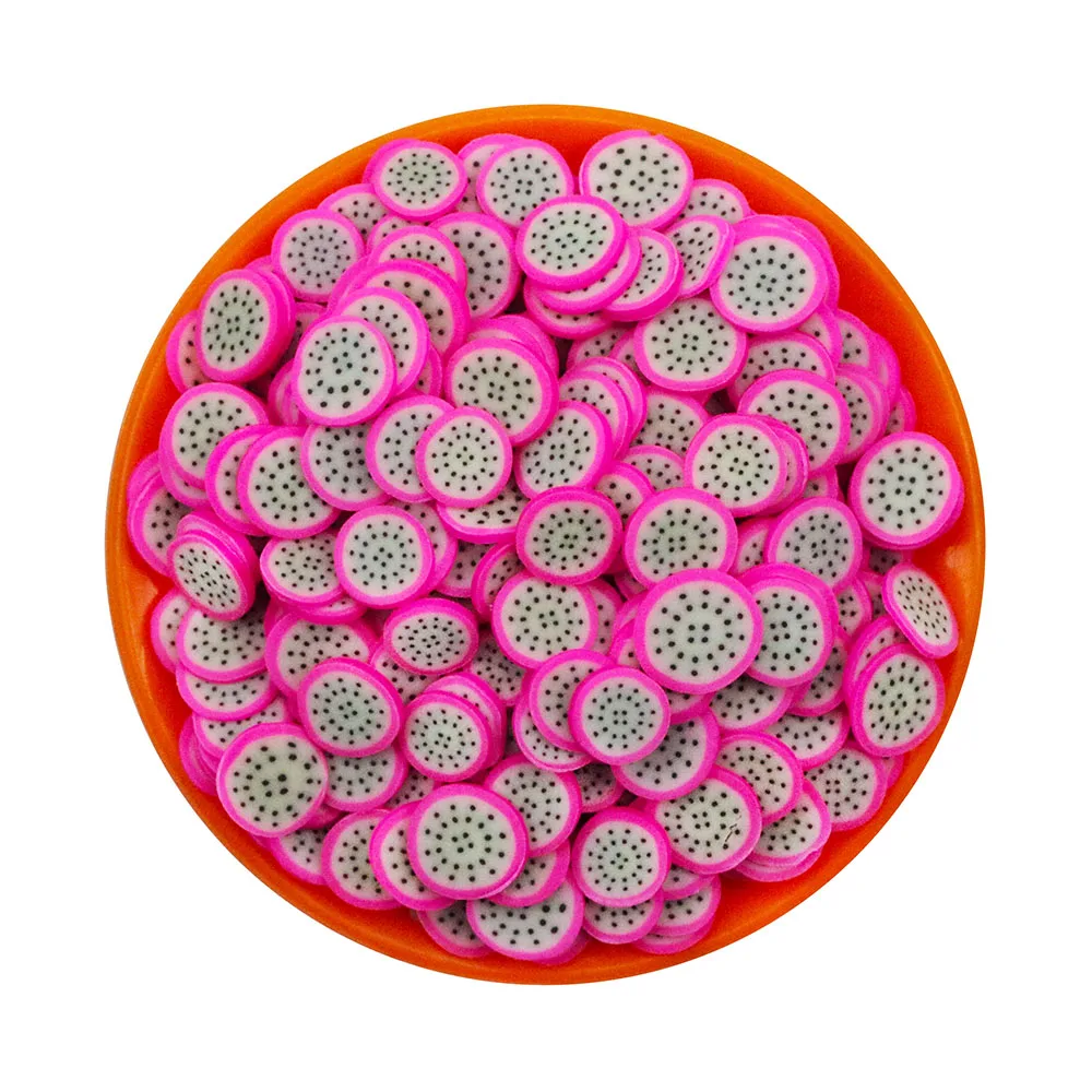 500G Fruit Dragon Fruit Polymer Clay Sprinkles Slices For Slime Filler DIY Clay Crafts Decoration Nail Art