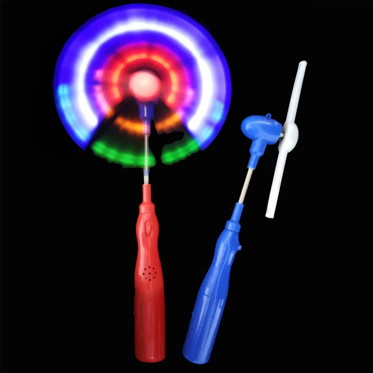 amazon Hot Sale Kids Favor Flashing Toys Led Light up Windmill Glowing Spinner Toys for Kids Party Novelties