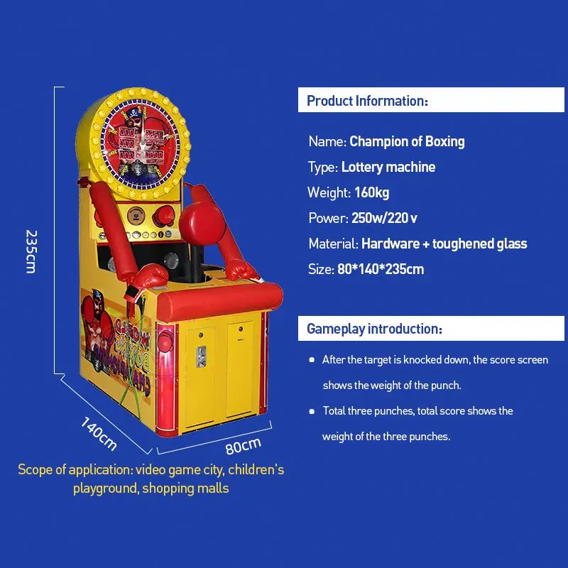 High Quality Fighting Video Games Electric Ultimate Big Punch Boxing Arcade Machine With Coin Operated