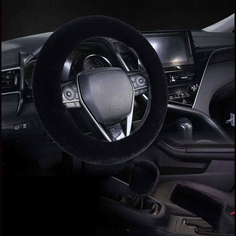 High Quality Universal Car Steering Wheel Winter fur Cover Set Car Accessories Steering Wheel Covers