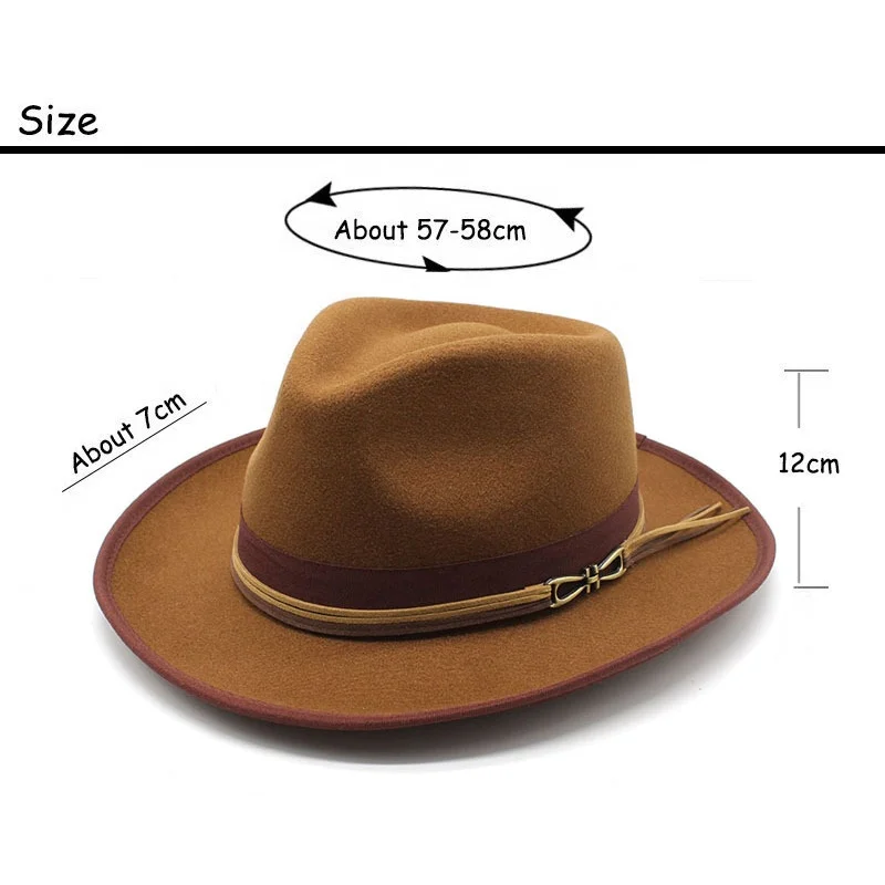 Landfond Accessory Fashion Autumn-winter Vintage Woolen Fedora Hat Wrapped in a Brim Felt Hat Custom Logo Eco-friendly Adults