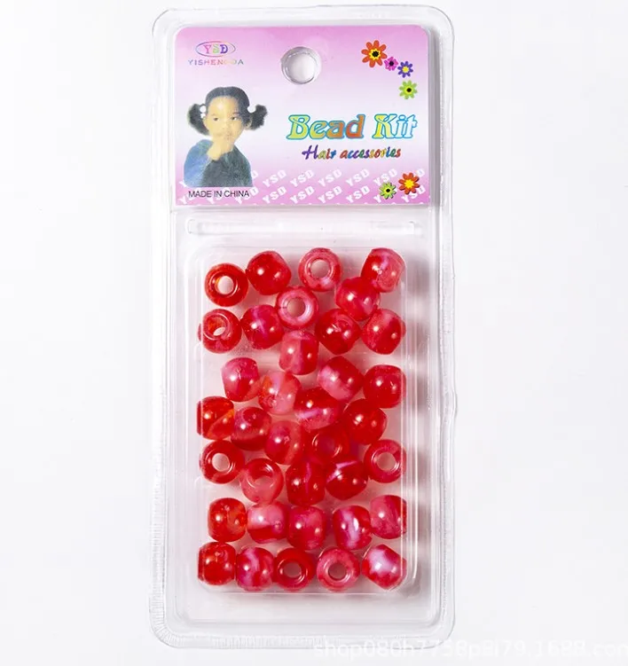 6*9 size Hair Beads For Dreadlocks Braid Cuff Clip Adjustable Hot Red Silver Golden Blue Green Crochet Braid Tools