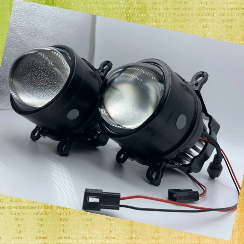 55W 12V car 3.0 inch led bifocal lens with 2 bulbs laser fog light high beam with small sun focus for Honda Ford SUZUKI Peugeot