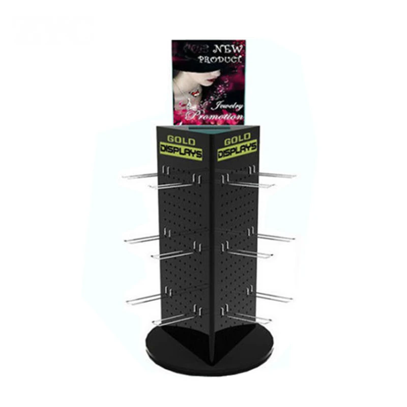 Rotating Cardboard Peg Hooks Counter Display Stands for Phone Accessories