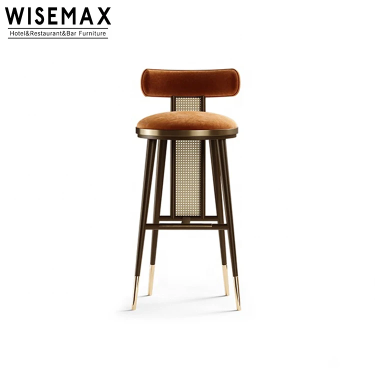 Мебель WISEMAX современный дизайн бархатный стул для бара деревянная рамка Бархатная обивка клуба