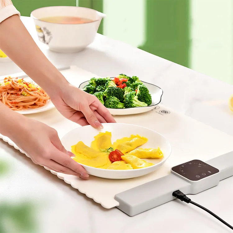 Portable Foldable Roll Up Heating Pad Electric Warming Tray for Food Warmer Silicone Heating Mat with 5 Temperature Settings