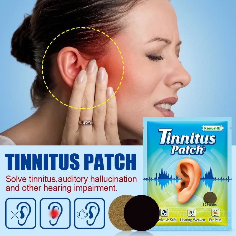 Tinnitus Treatment Patch for Ear Pain Protect Hearing Loss Sticker Natural Herbal Extract Medical Plaster Health Care