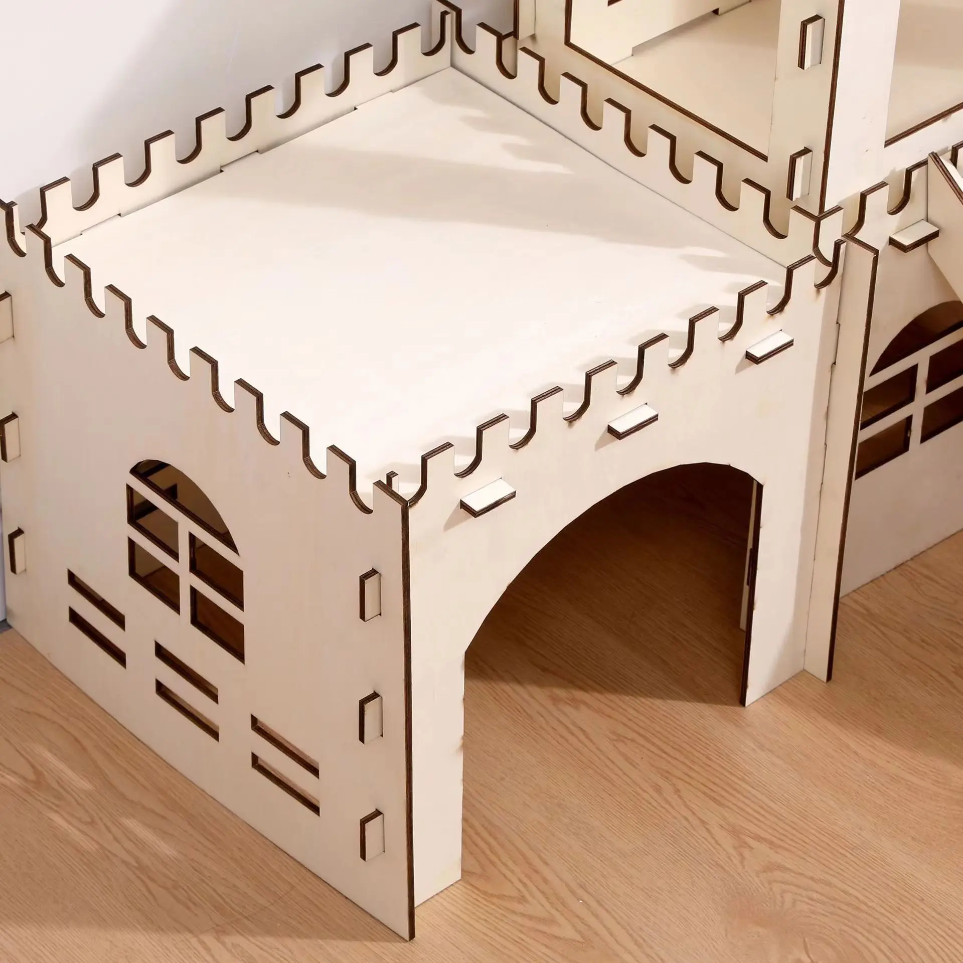 Customizable wooden rabbit hiding castle super large rabbit house