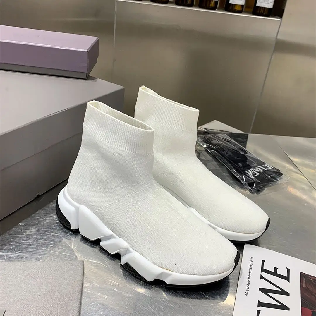 2022 Wholesale High Quality Fashionable Best-selling Brand Trainers Men Women Casual   Sock Shoes