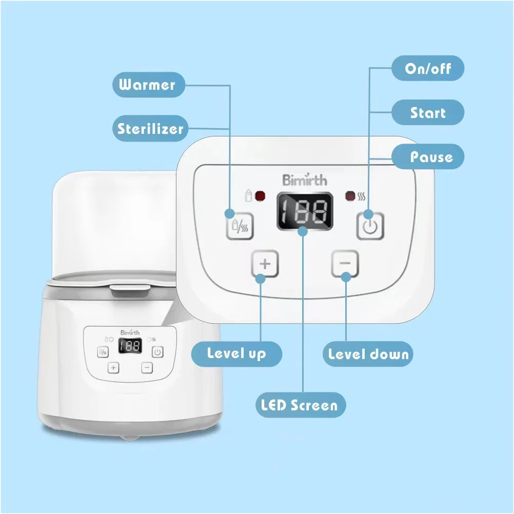 High capacity food heater baby milk bottle warmer portable steam baby feeding bottle sterilizer