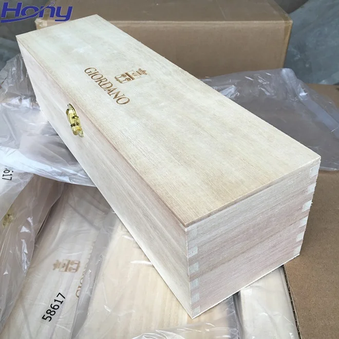 Bulk Wooden Wine Boxes Single Bottle Packaging Variety of Specifications Wood
