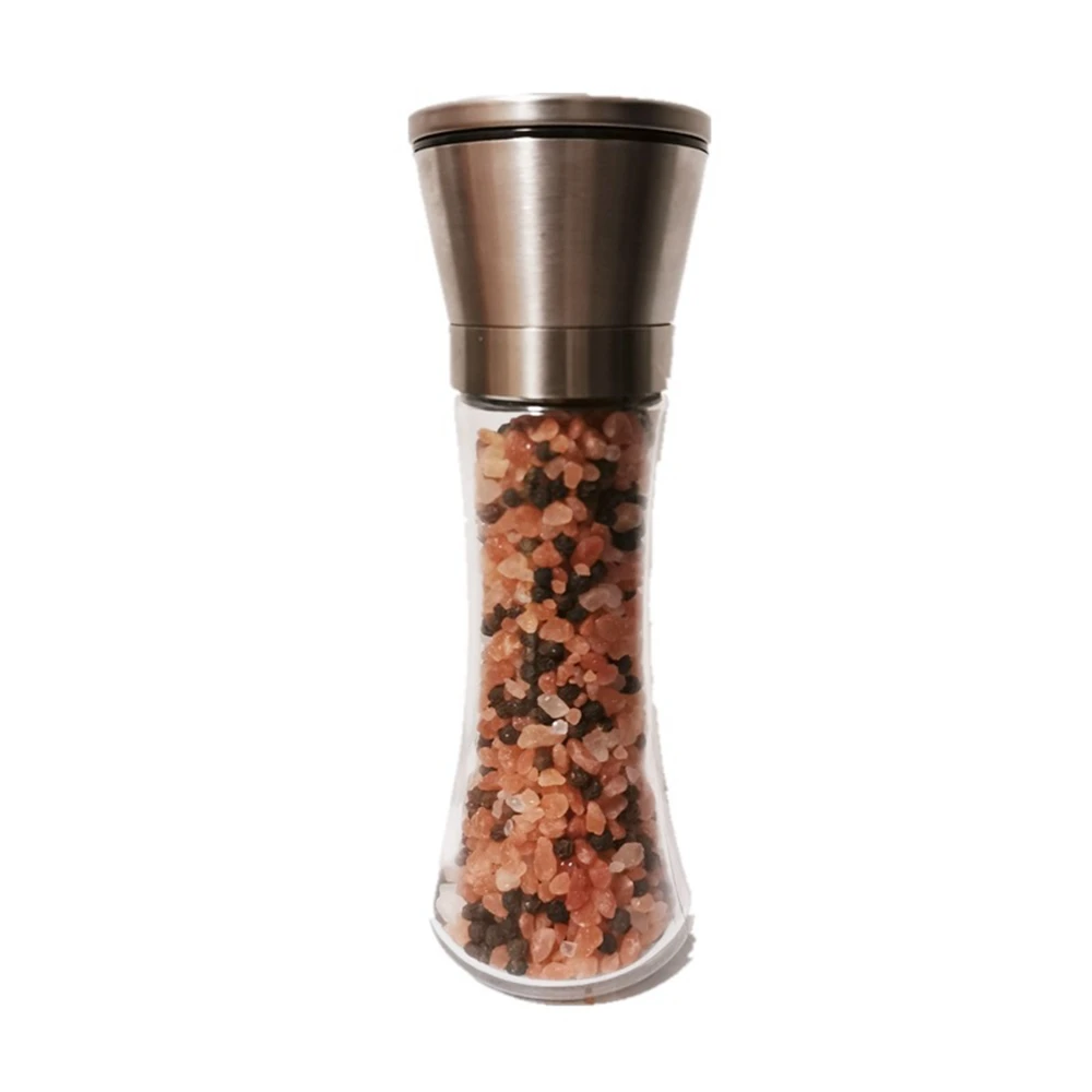 Factory Price Stainless Steel Manual Glass Pepper Grinder With Glass Bottle
