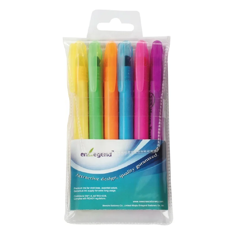 Hot Sale Solid Fluorescent Colorful Gift Wax Crayon Gel Highlighter Pen