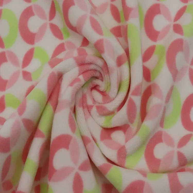 200gsm 1MM pile Printed Tricot Poly Super Soft Velvet Polyester Micro Velboa fabric