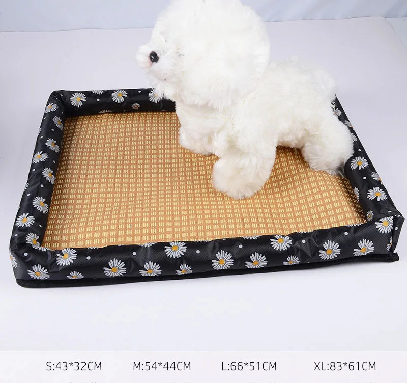 Multi Size Pet Cooling Mat Summer Dog Pad Travel Blanket Sleeping Bed Breathable Ice Silk Pet Cooling Mat