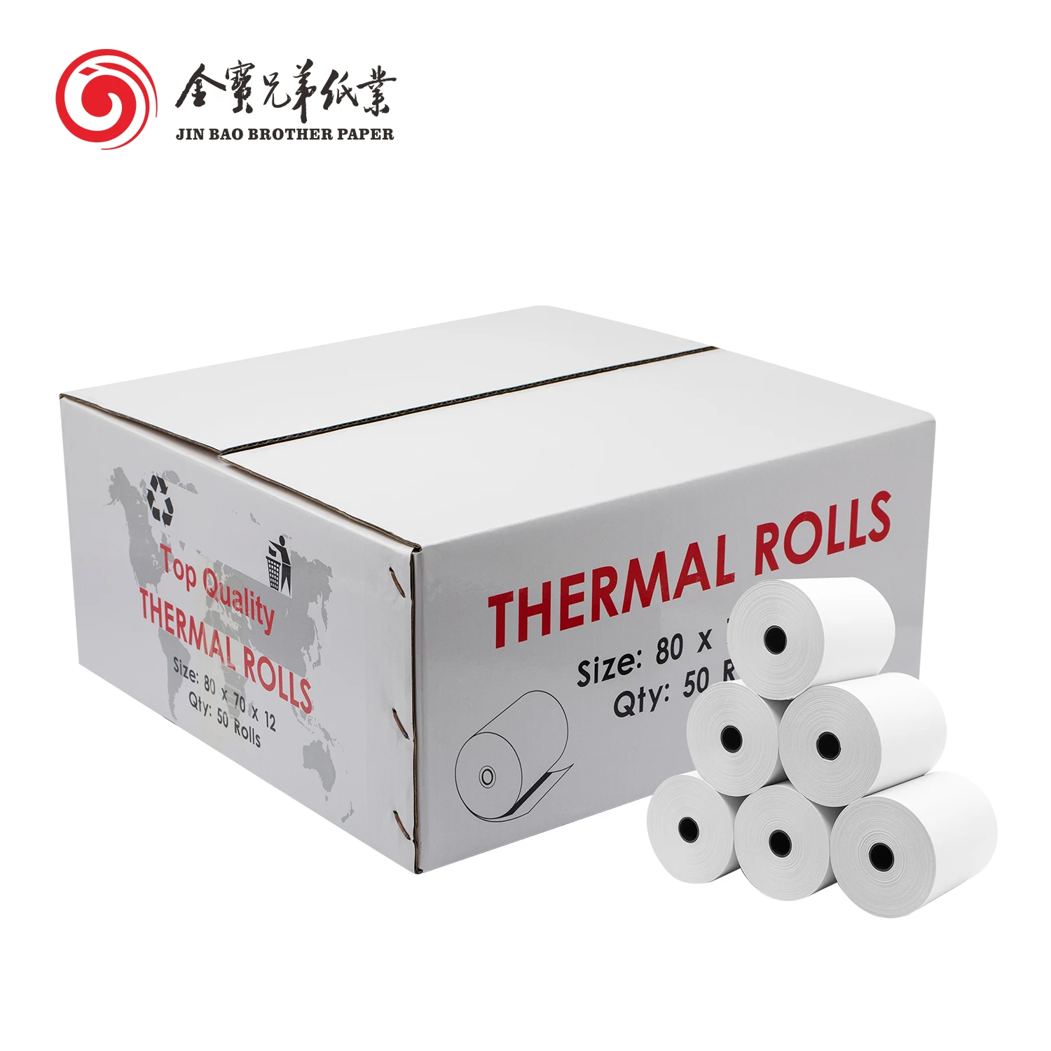 High Quality 100% Wood Pulp BPA Free POS ATM Cash Register Thermal Paper Rolls