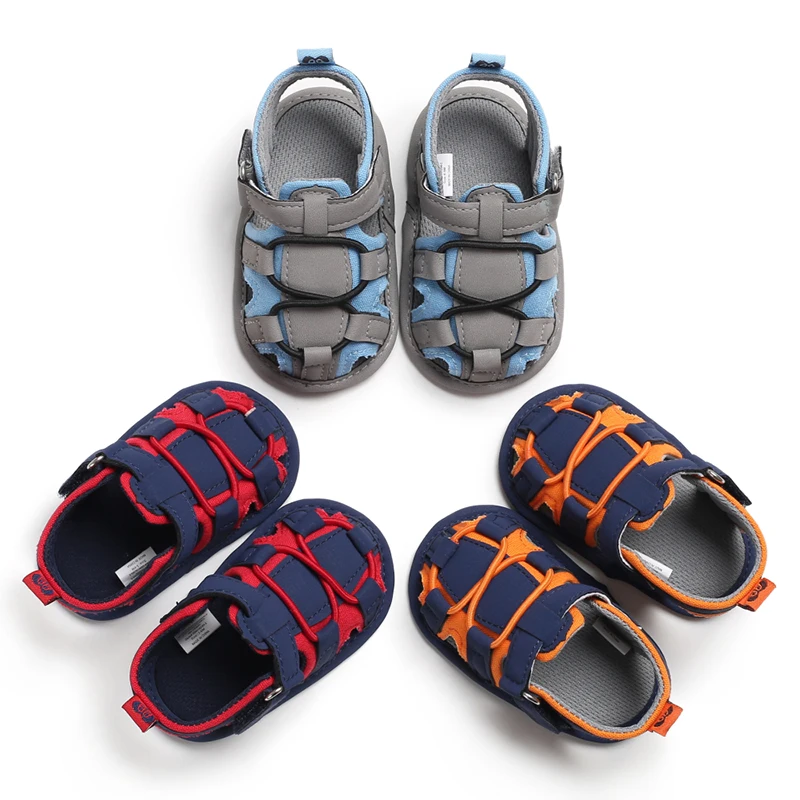 Toddler shoes wholesale 0-12months  boys and girls rubber sole breathable non-slip baby sandals