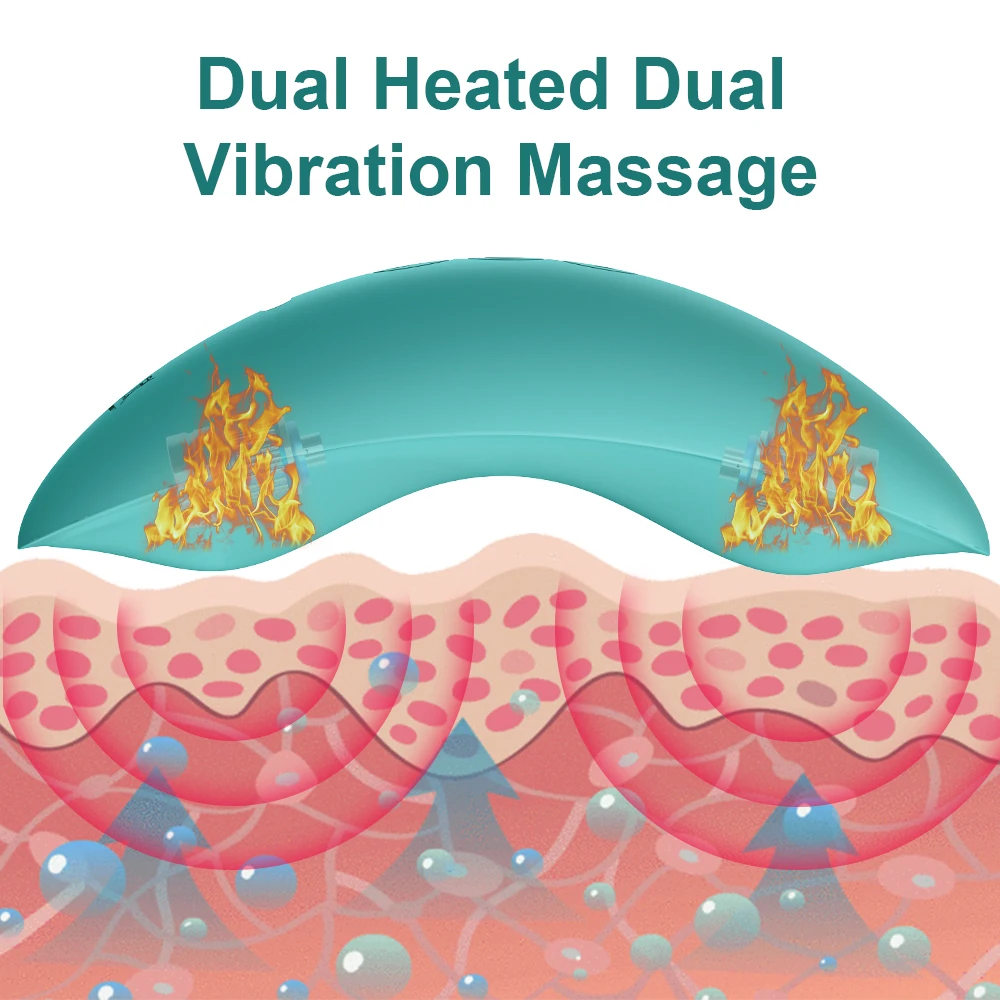 Double Baby Heat Vibration Youha Breast Warming Lactation Massager Silicon With Heat Breastfeeding For Lactating Woman