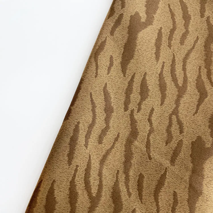 2023 Tiger Foil Fabric Design Stretch Knitted Scuba Suede Fabric 100% Polyester Fabric For Garment