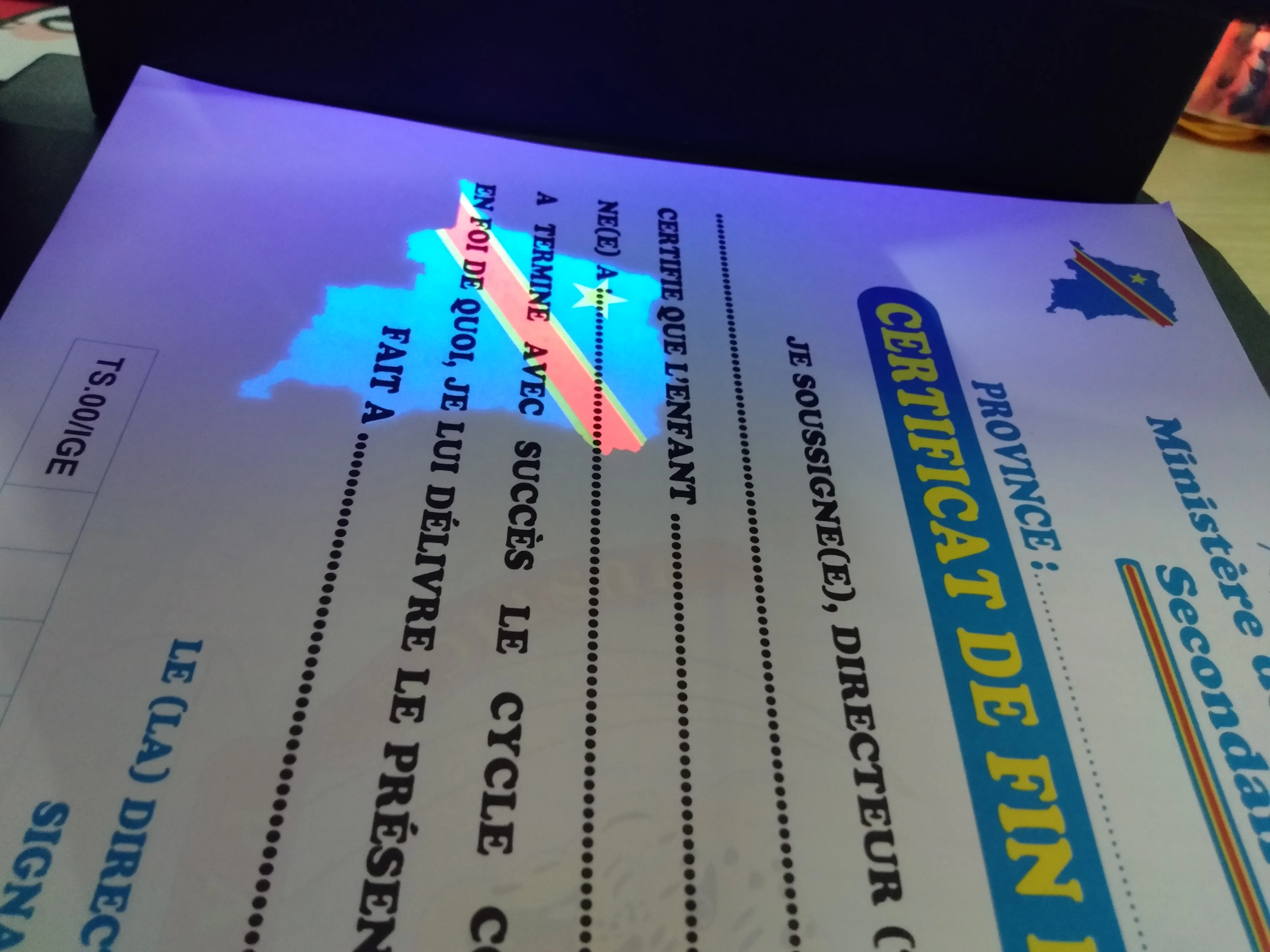 Embossing foil hot stamping hologram colorful printing authentic education certificate