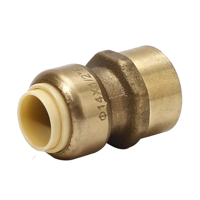 Brass Pipe Fittings Push Fit Fittings Straight Plumbing Fitting  For Copper Pex CPVC  Pipe