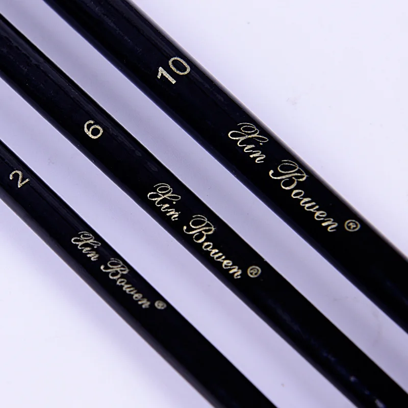Xinbowen  nylon paint brush Silver metal brush wood print any customized logo watercolor&oil painting art supplies
